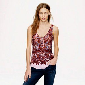 J. Crew Silk Cate Lilac Paisley Cami